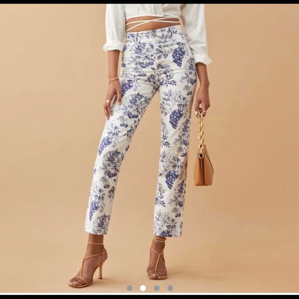 Reformation Cynthia blue pants
